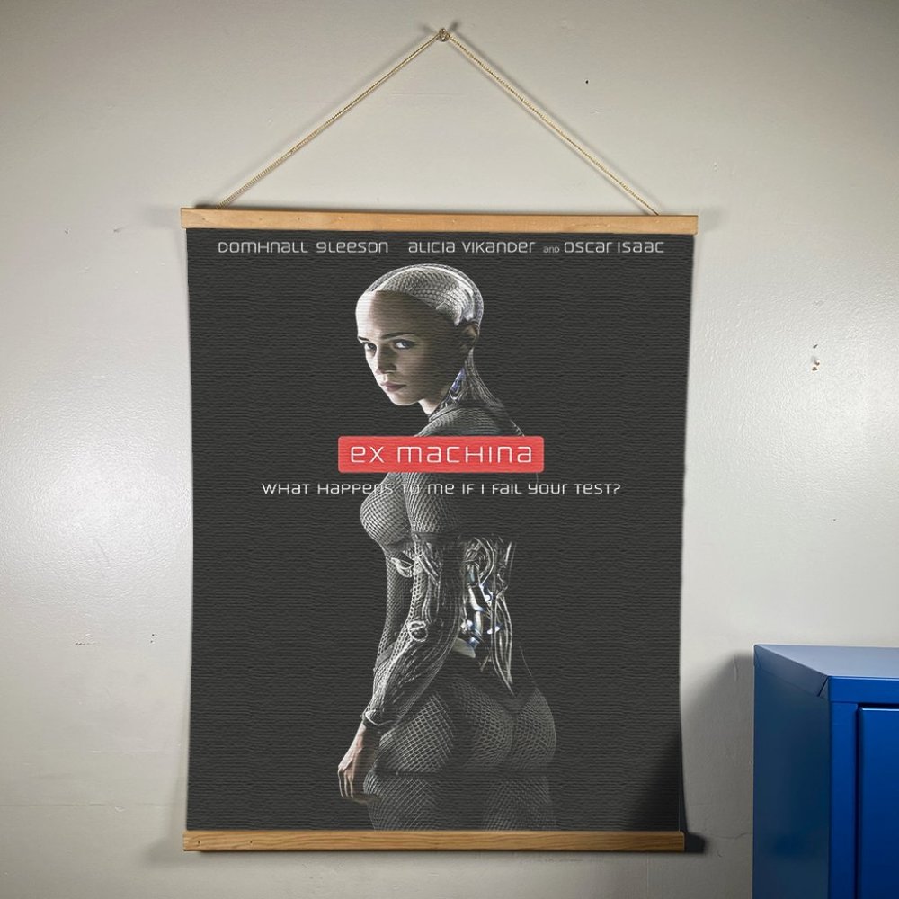 Ex Machina Canvas Wooden Gold Hanger